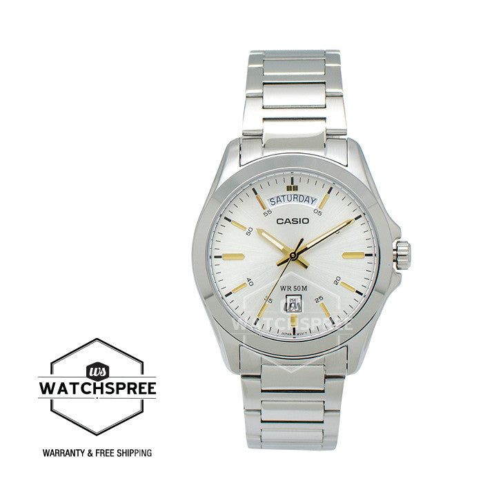 Casio Men's Standard Analog Stainless Steel Band Watch MTP1370D-7A2 Watchspree