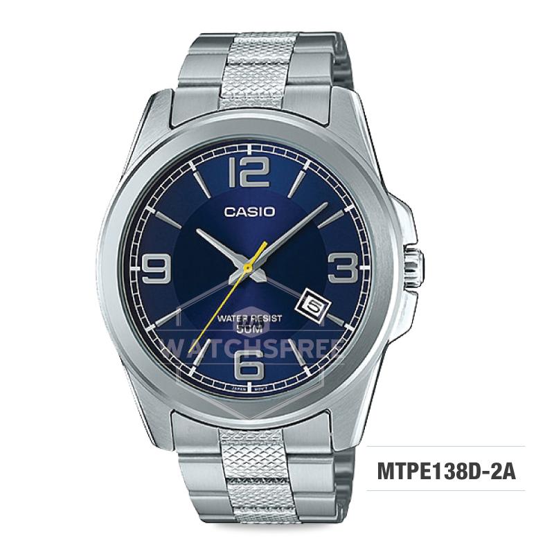 Casio Men's Standard Analog Stainless Steel Watch MTPE138D-2A Watchspree