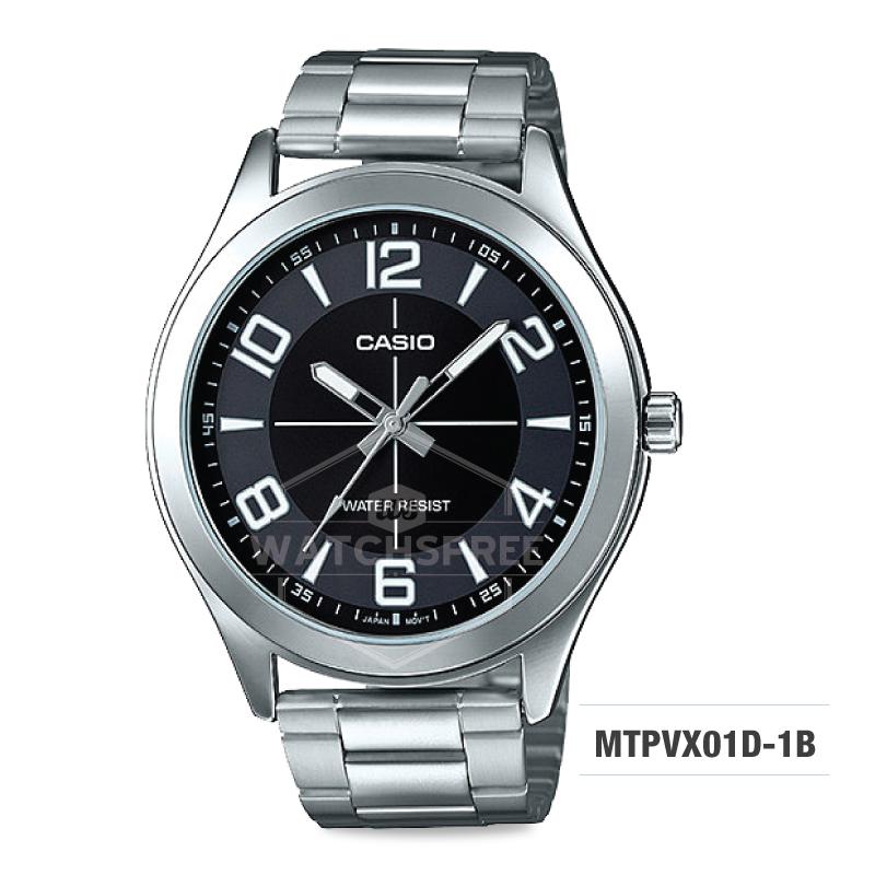 Casio Men's Standard Analog Stainless Steel Watch MTPVX01D-1B Watchspree