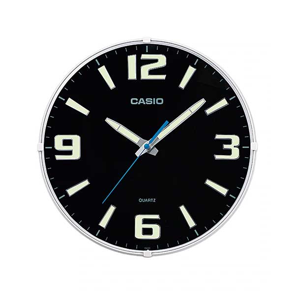 Casio Neobrite Black Resin Round Wall Clock IQ63-1D IQ-63-1D IQ-63-1 (LOCAL BUYERS ONLY) Watchspree
