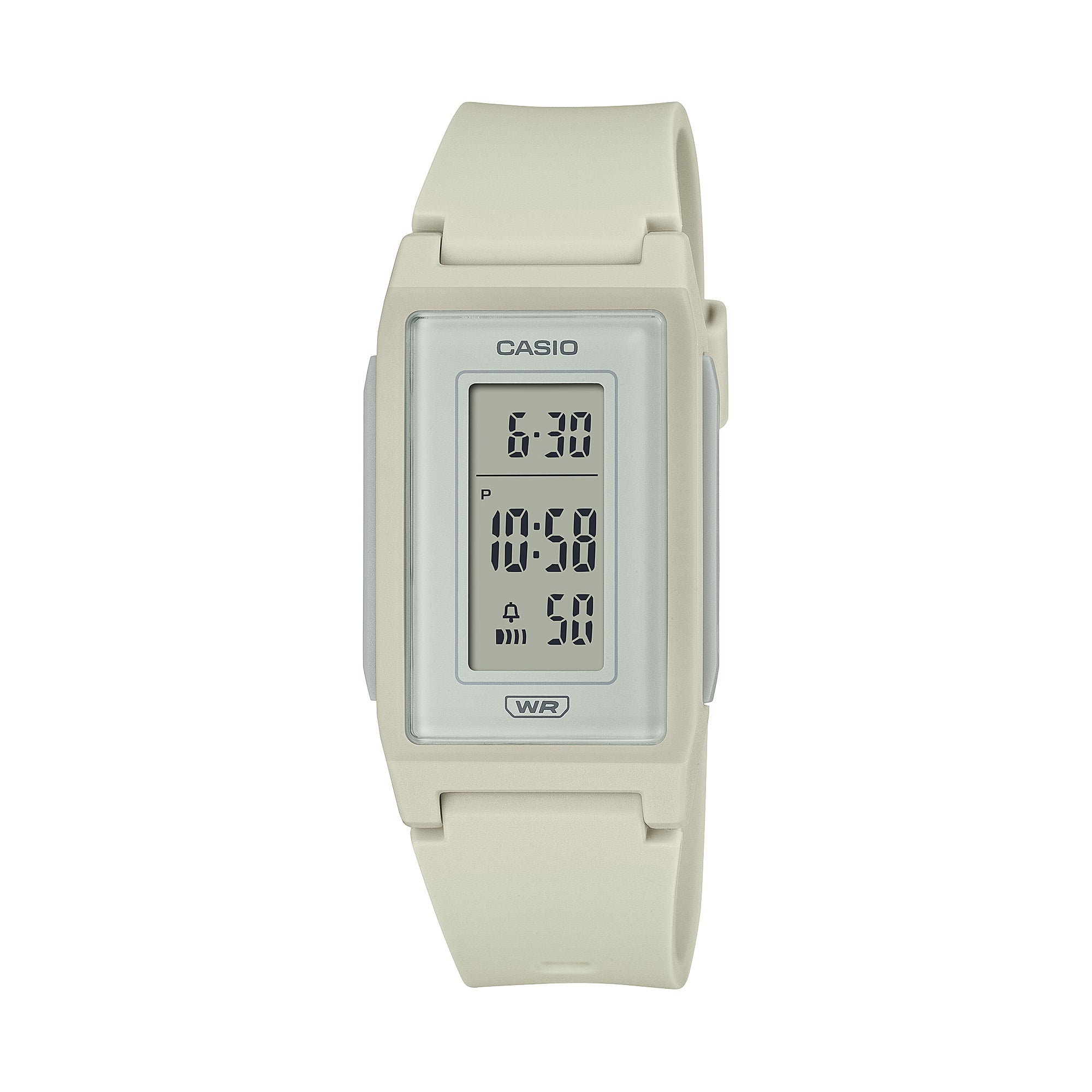 Casio Pop Series Eco-Friendly Digital Off White Resin Band Watch LF10WH-8D LF-10WH-8D LF-10WH-8 Watchspree