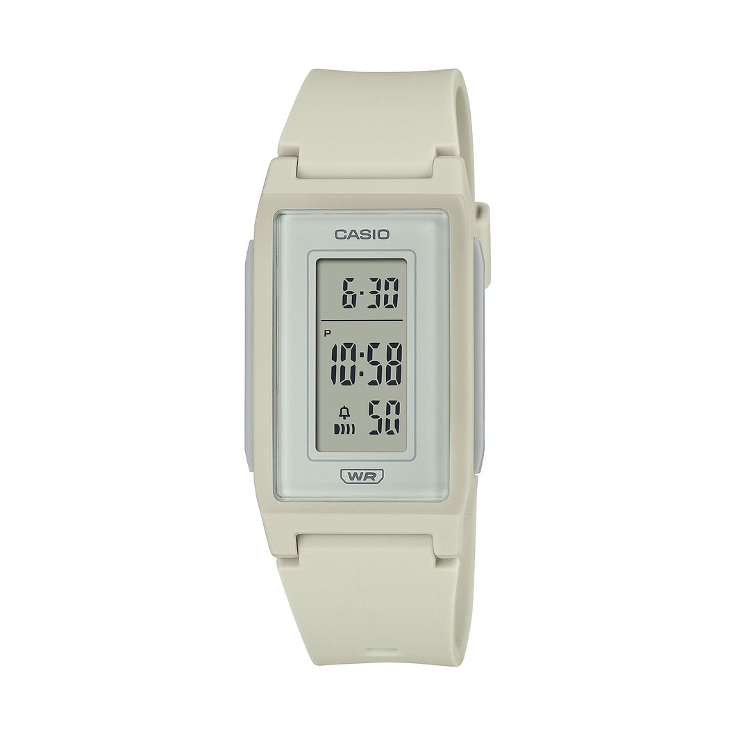 Casio Pop Series Eco-Friendly Digital Off White Resin Band Watch LF10WH-8D LF-10WH-8D LF-10WH-8 Watchspree