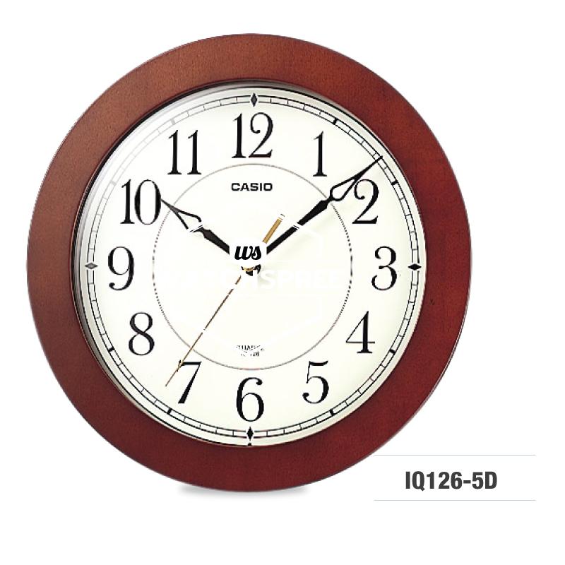 Casio Round Wood Frame Wall Clock IQ126-5D (LOCAL BUYERS ONLY) Watchspree