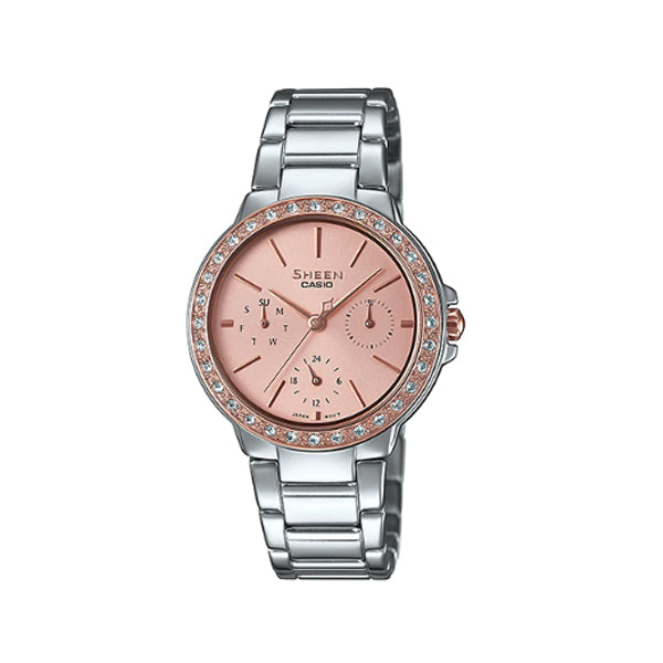 Casio Sheen with Swarovski¨ Crystals Stainless Steel Band Watch SHE3069SG-4A SHE-3069SG-4A