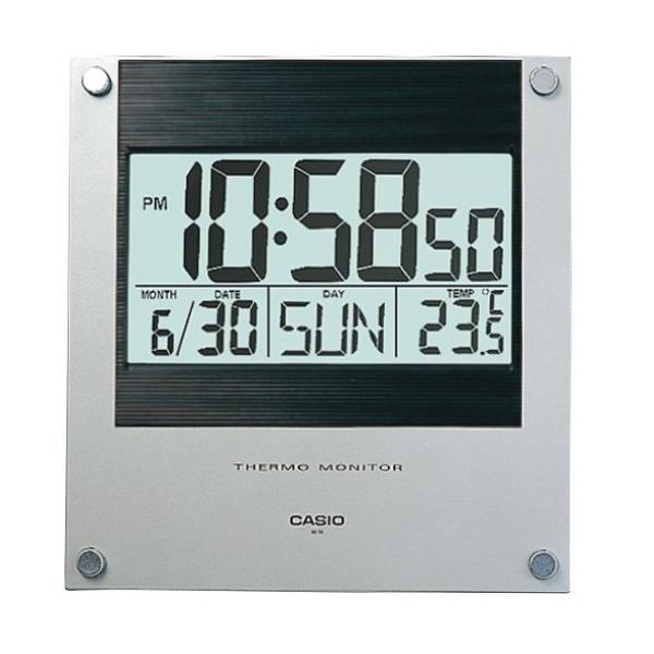 Casio Silver Resin Wall Clock ID11-1D ID11-1 Watchspree