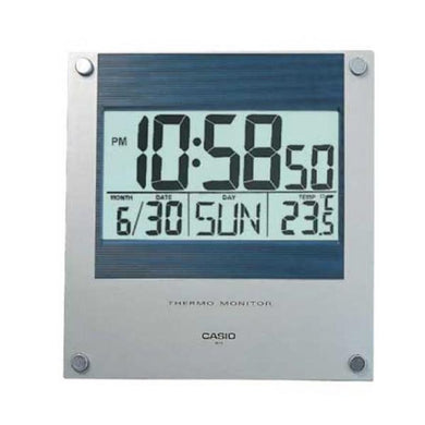 Casio Silver Resin Wall Clock ID11-2D ID11-2 Watchspree
