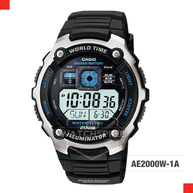 Casio Sports Watch AE2000W-1A Watchspree