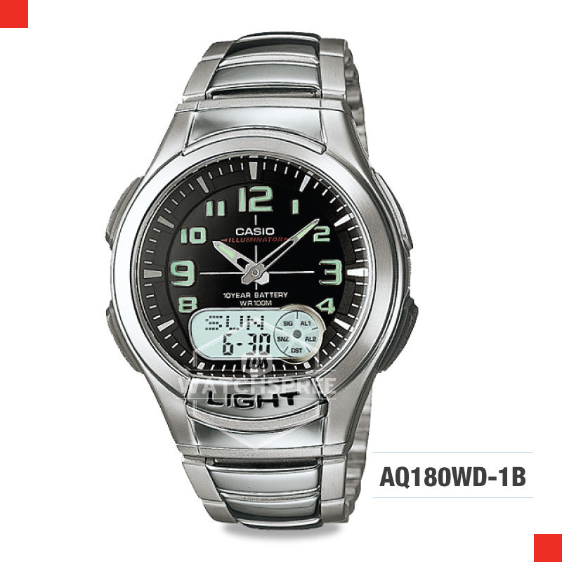 Casio Sports Watch AQ180WD-1B Watchspree