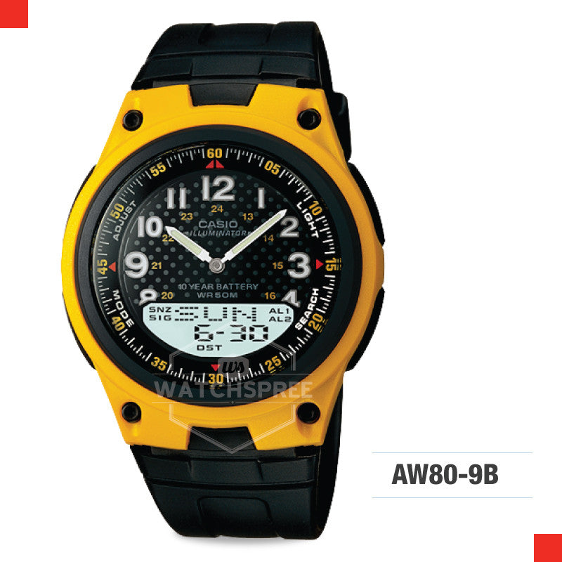 Casio Sports Watch AW80-9B Watchspree