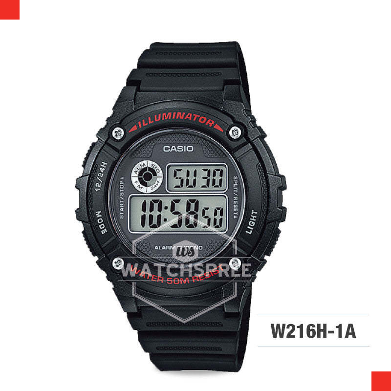 Casio Sports Watch W216H-1A Watchspree