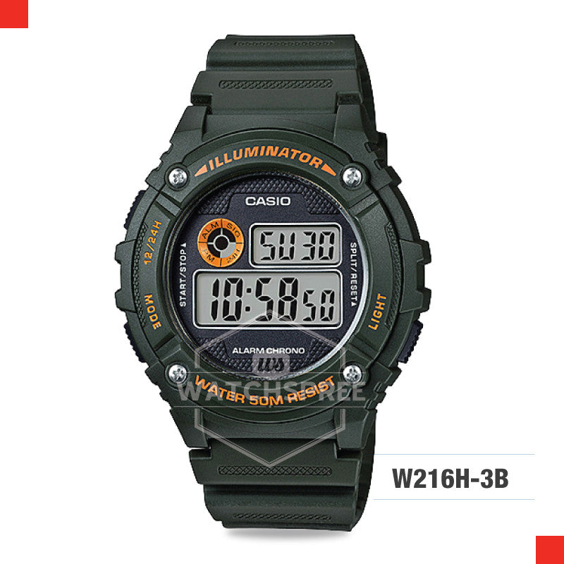 Casio Sports Watch W216H-3B Watchspree