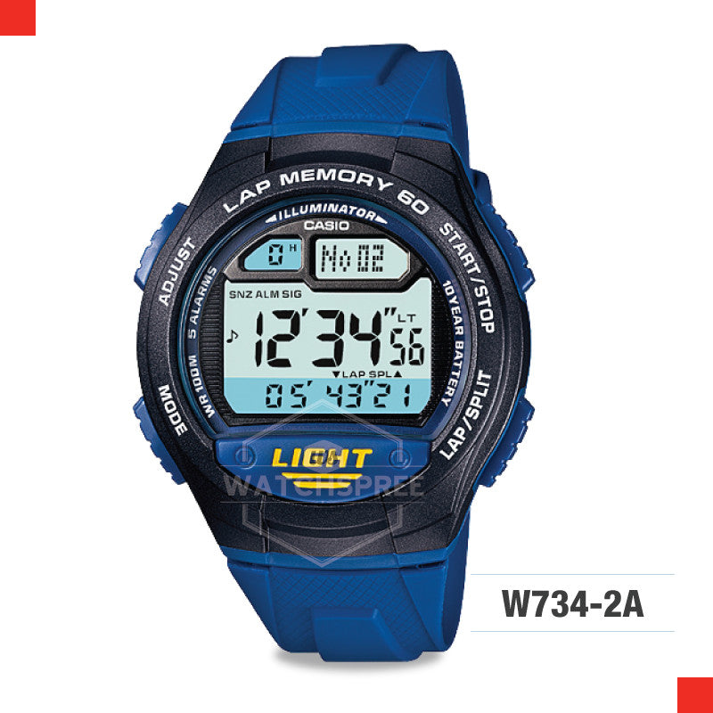 Casio Sports Watch W734-2A Watchspree