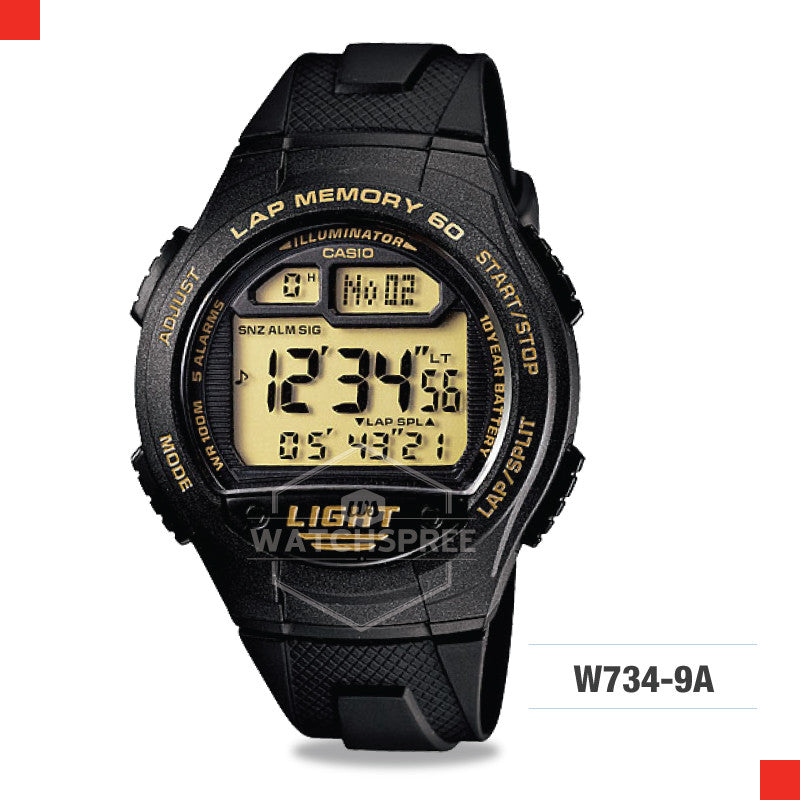Casio Sports Watch W734-9A Watchspree