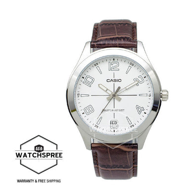 Casio Standard Analog Brown Leather Strap Watch MTPVX01L-7B Watchspree