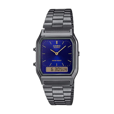Casio Standard Analog Digital Gray Ion Plated Stainless Steel Band Watch AQ230GG-2A AQ-230GG-2A Watchspree