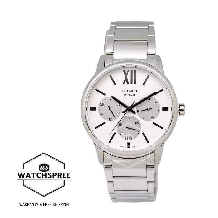 Casio Standard Analog Men's Stainless Steel Watch MTPE312D-7B Watchspree