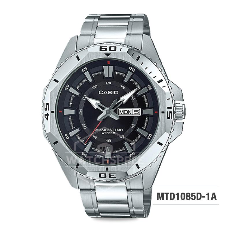 Casio Standard Analog Stainless Steel Band Watch MTD1085D-1A Watchspree