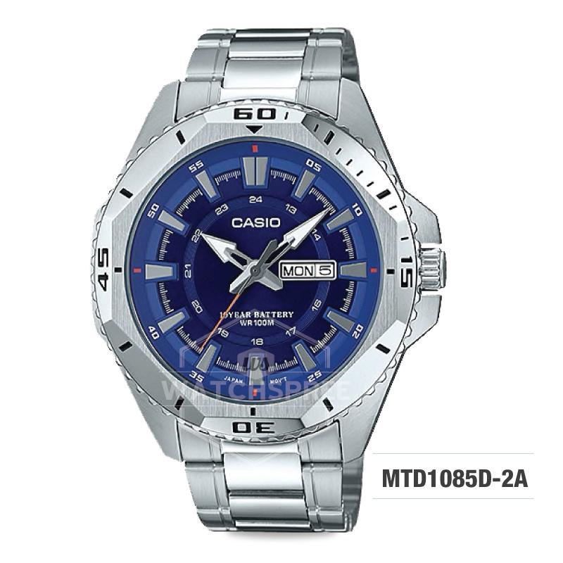 Casio Standard Analog Stainless Steel Band Watch MTD1085D-2A Watchspree