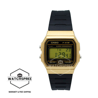 Casio Standard Digital Black Resin Band Watch F91WM-9A Watchspree