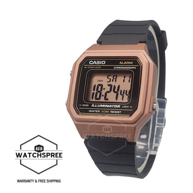 Casio Standard Digital Black Resin Band Watch W217HM-5A W-217HM-5A Watchspree