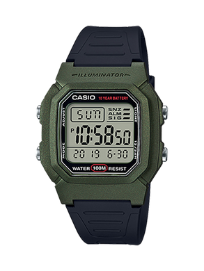 Casio Standard Digital Black Resin Band Watch W800HM-3A W-800HM-3A Watchspree