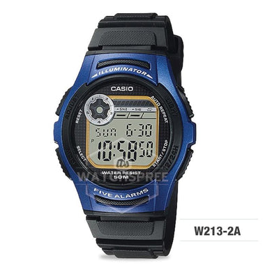 Casio Standard Digital Black Resin Strap Watch W213-2A Watchspree