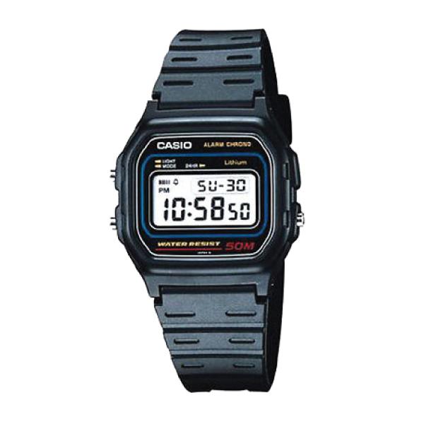 Casio Standard Digital Black Resin Strap Watch W59-1V Watchspree