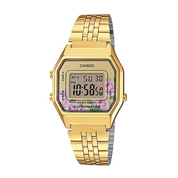 Casio Standard Digital Gold Tone Stainless Steel Watch LA680WGA-4C LA-680WGA-4C Watchspree