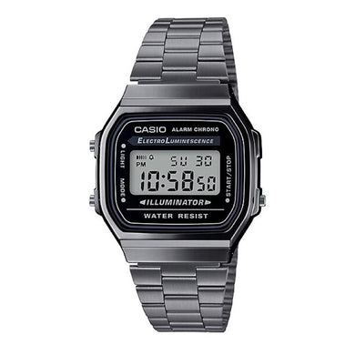 Casio Standard Digital Gray Ion Plated Stainless Steel Band Watch A168WGG-1A Watchspree
