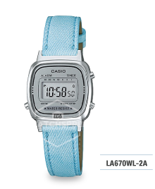 Casio Standard Digital Ladies' Blue Strap Watch LA670WL-2A Watchspree