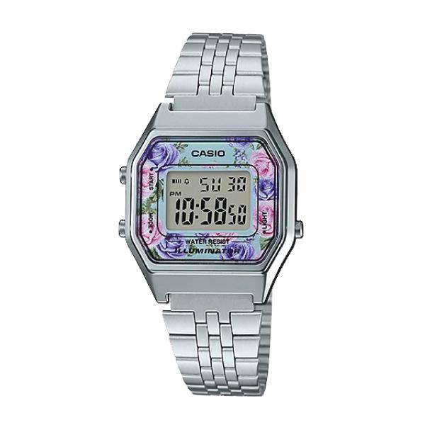 Casio Standard Digital Silver Stainless Steel Watch LA680WA-2C LA-680WA-2C Watchspree