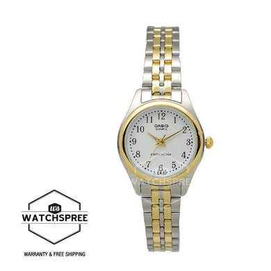 Casio Standard Ladies Analog Two-tone Stainless Steel Band Watch LTP1129G-7B Watchspree