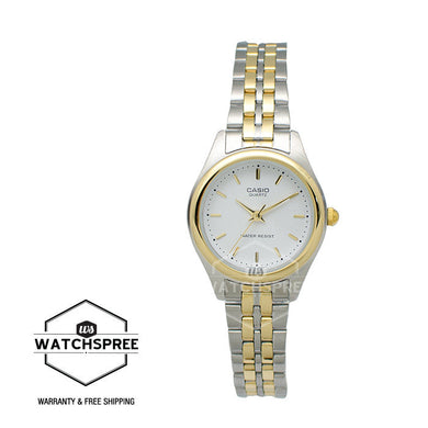 Casio Standard Ladies Two-toned Stainless Steel Band Watch LTP1129G-7A Watchspree