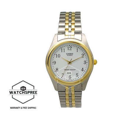 Casio Standard Men's Analog Two-tone Stainless Steel Band Watch MTP1129G-7B Watchspree