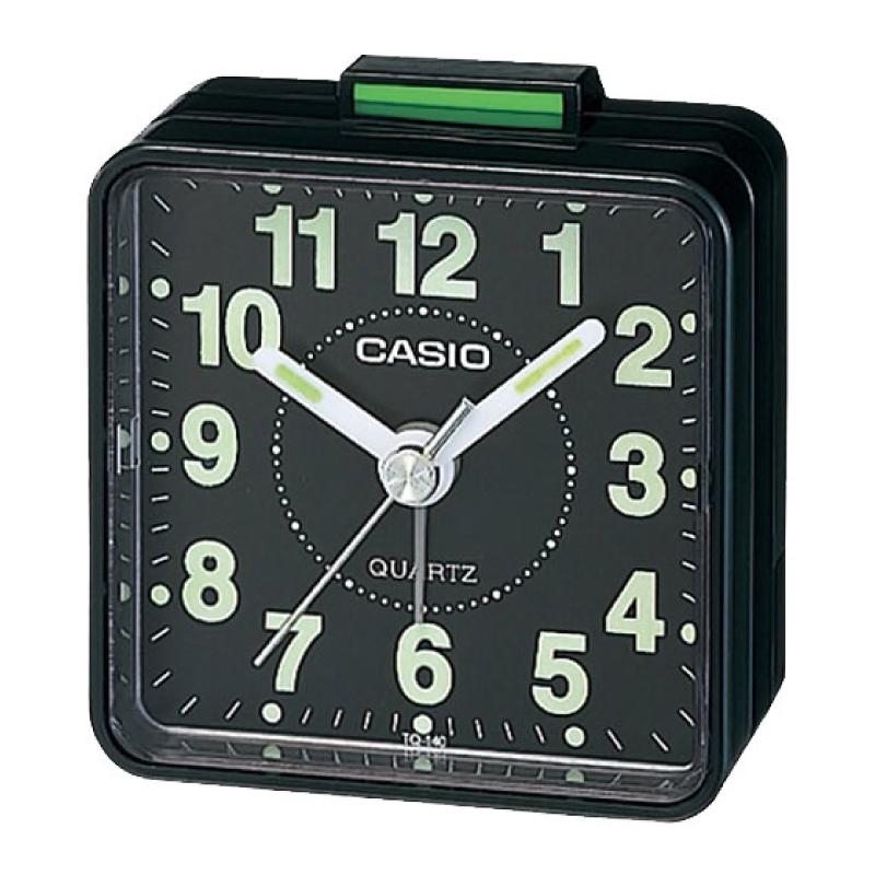 Casio Standard Traveller's Black Resin Table Clock TQ140-1D TQ-140-1D TQ-140-1 Watchspree