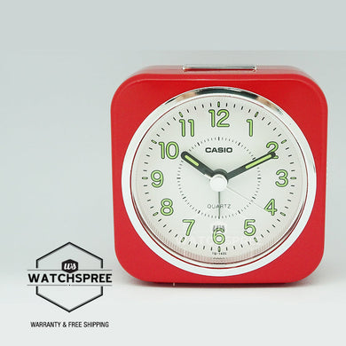 Casio Standard Traveller's Red Resin Table Clock TQ143S-4D TQ-143S-4D TQ-143S-4 Watchspree