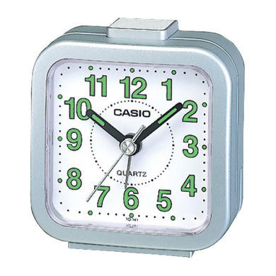 Casio Standard Traveller's Silver Resin Table Clock TQ141-8D TQ-141-8D TQ-141-8 Watchspree