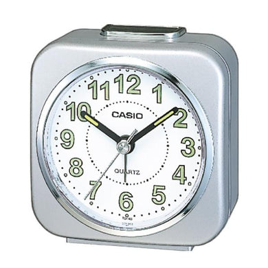 Casio Standard Traveller's Silver Resin Table Clock TQ143-8D TQ143S-8D Watchspree