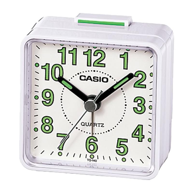 Casio Standard Traveller's White Resin Table Clock TQ140-7D TQ-140-7D TQ-140-7 Watchspree