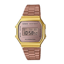 Load image into Gallery viewer, Casio Vintage Standard Digital Rose Gold Ion Plated Band Watch A168WECM-5D A168WECM-5 Watchspree
