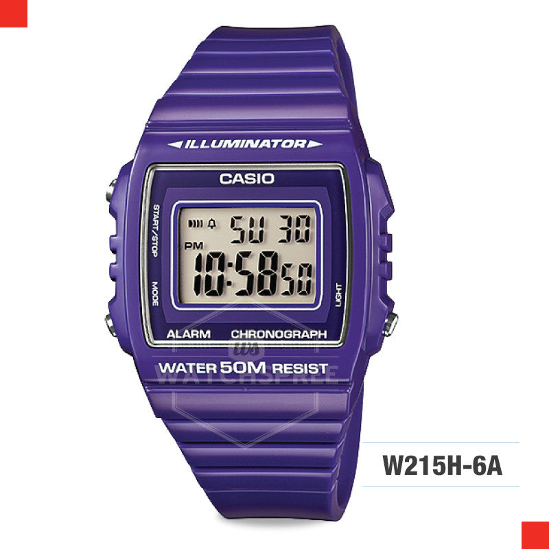 Casio Watch W215H-6A Watchspree