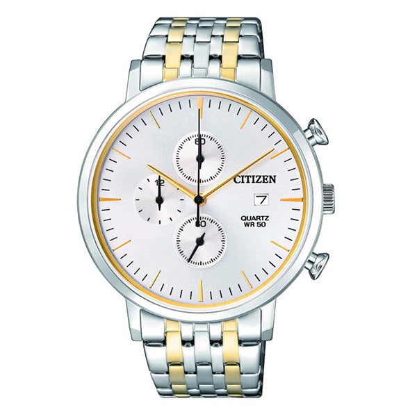 Citizen Automatic Chronograph Two-Tone Stainless Steel Band Watch AN3614-54A Watchspree