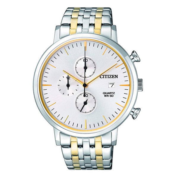 Citizen Automatic Chronograph Two-Tone Stainless Steel Band Watch AN3614-54A Watchspree