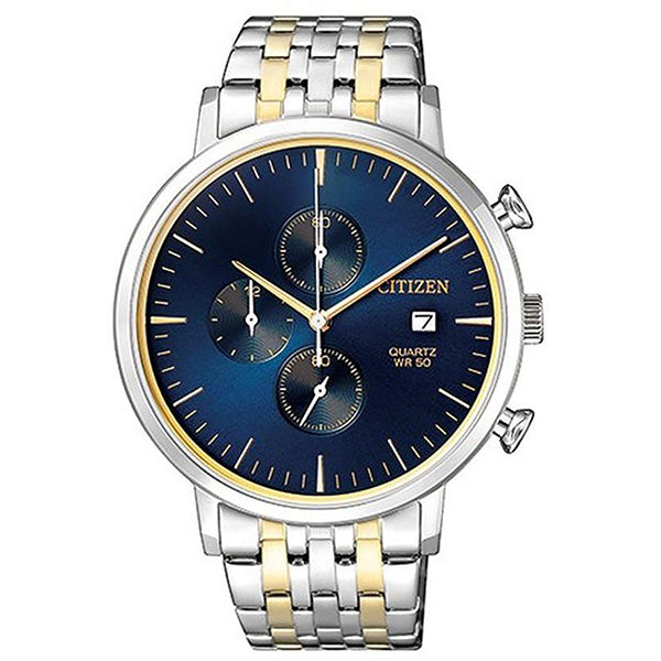 Citizen Quartz Chronograph Two-Tone Stainless Steel Band Watch AN3614-54L Watchspree