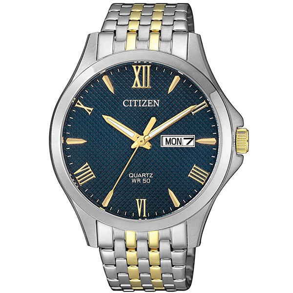 Citizen Quartz Two-Tone Stainless Steel Band Watch BF2024-50L Watchspree
