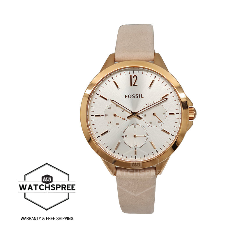 Fossil Ladies' Alyssa Multifunction Blush Leather Watch ES4796 Watchspree