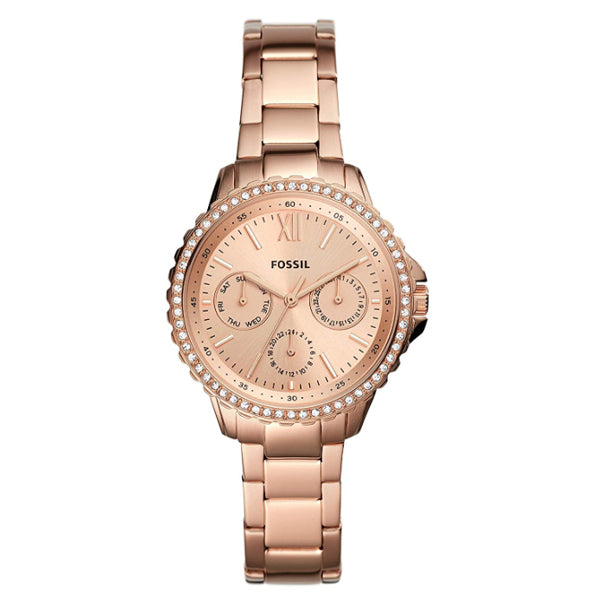 Fossil Ladies' Izzy Multifunction Rose Gold-Tone Stainless Steel Watch ES4782 Watchspree