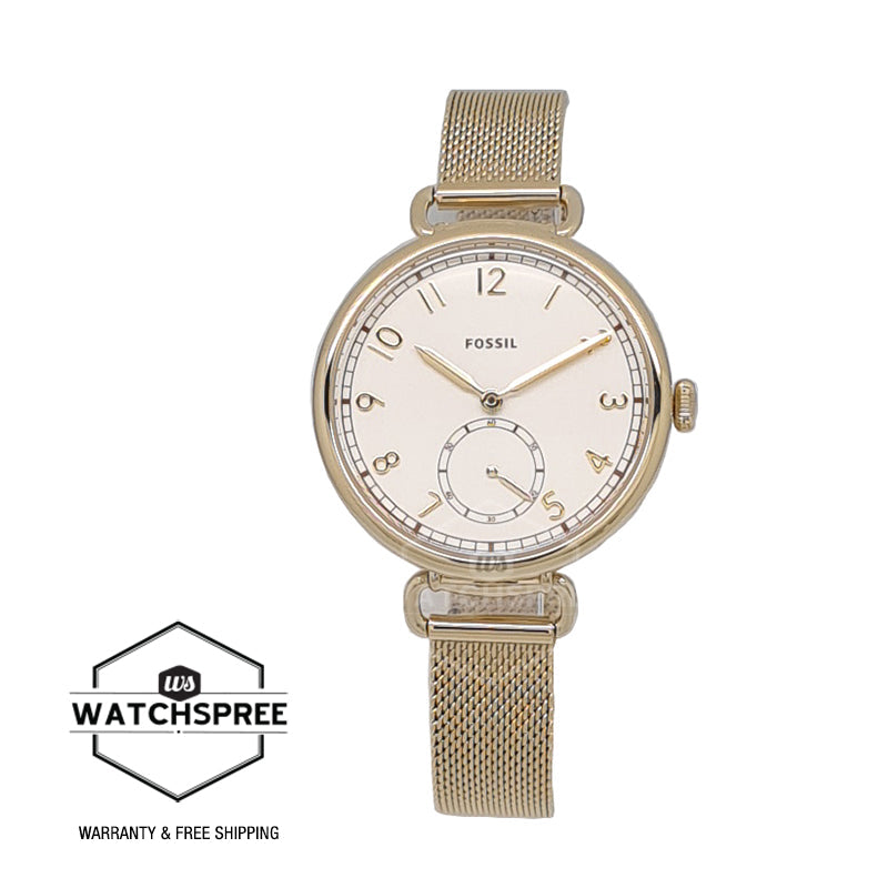 Fossil Ladies' Josey Three-Hand Gold-Tone Stainless Steel Watch ES4887 Watchspree
