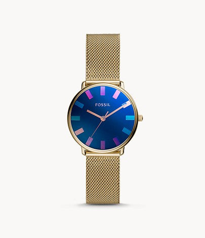 Fossil Ladies' Limited Edition The Colourist Watch Three-Hand Gold Tone Stainless Steel Watch LE1077 Watchspree