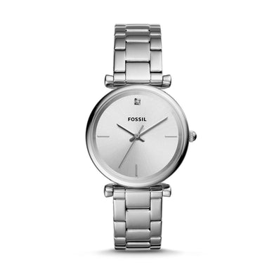Fossil Ladies' The Carbon Series Three Hand Stainless Steel Watch ES4440 Watchspree